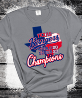 Texas Rangers Go and take it 2023 American League Champions Texas Rangers Baseball World Series Champions