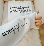 Comfort Colors Showing up as yourself BEAUTIFUL Sweatshirt, Mental Health Sleeve Sweatshirt, Kindness T-shirt, Christian Gift Apparel Tee, Womens Empowing T-Shirt, Mental Health Matters