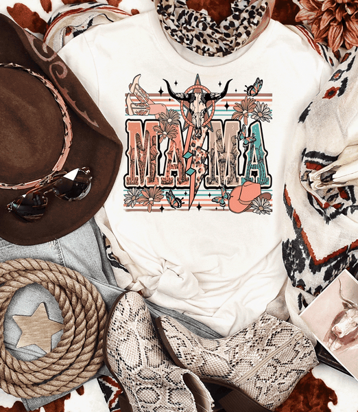 MAMA Western cowgirl Tshirt Country Western Shirt Rodeo Wear