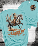Comfort Colors® Ranch Life Tee - 'Wranglin' Kids and Ridin' Life' Garment-Dyed T-shirt | Western Apparel, Cowboy Shirt, Gift for Him/Her, Casual