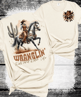 Comfort Colors® Ranch Life Tee - 'Wranglin' Kids and Ridin' Life' Garment-Dyed T-shirt | Western Apparel, Cowboy Shirt, Gift for Him/Her, Casual