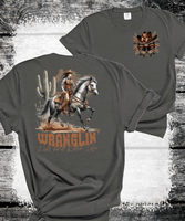 Comfort Colors® Ranch Life Tee - 'Wranglin' Kids and Ridin' Life' Garment-Dyed T-shirt | Western Apparel, Cowboy Shirt, Gift for Him/Her, Casual