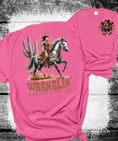 Comfort Colors® Ranch Life Tee - 'Wranglin' Kids and Ridin' Life' Garment-Dyed T-shirt | Western Apparel, Cowboy Shirt, Gift for Him/Her, Casual