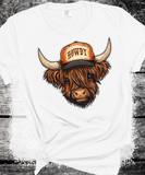 Comfort Colors® Highland Cow Howdy Hat T-Shirt, Farm Animal Tee, Country Style, Livestock Apparel, Cow Lover Gift, Cowboy Unisex, Birthday Gift, Farm Life