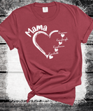 Comfort Colors®  Custom Mama Shirt, Personalized Mom Shirt, Shirt with Kids Names, Gift for Mom Mama, Mom Heart Shirt, Custom Grandma Shirt, Mothers Day Gift