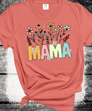 COMFORT COLORS Mama Shirt, Wildflowers Mama Shirt, Retro Mom Shirt, Mothers Day Gift, Flower Shirts for Women, Floral Pregnancy