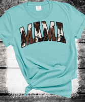 Comfort Colors® Mama Pink Cow Western T-shirt, Western Mama T-Shirt, Retro Mama Varsity Shirt, gift for mothers Day, Women's T-Shirt