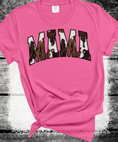 Comfort Colors® Mama Pink Cow Western T-shirt, Western Mama T-Shirt, Retro Mama Varsity Shirt, gift for mothers Day, Women's T-Shirt
