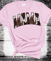 Comfort Colors® Mama Pink Cow Western T-shirt, Western Mama T-Shirt, Retro Mama Varsity Shirt, gift for mothers Day, Women's T-Shirt