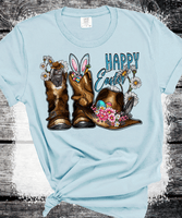 Comfort Colors® Cowgirl Easter Cowboy boots, Western Hat Shirt, Christian Easter Sweatshirt, Happy Easter Day Gift, Girly Easter Shirt, Western Easter