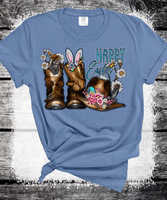 Comfort Colors® Cowgirl Easter Cowboy boots, Western Hat Shirt, Christian Easter Sweatshirt, Happy Easter Day Gift, Girly Easter Shirt, Western Easter