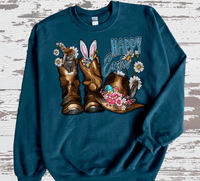 Comfort Colors® Cowgirl Easter Cowboy boots, Western Hat Shirt, Christian Easter Sweatshirt, Happy Easter Day Gift, Girly Easter Shirt, Western Easter