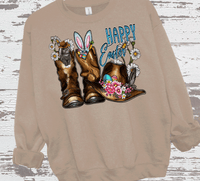 Comfort Colors® Cowgirl Easter Cowboy boots, Western Hat Shirt, Christian Easter Sweatshirt, Happy Easter Day Gift, Girly Easter Shirt, Western Easter