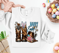 Comfort Colors® Cowgirl Easter Cowboy boots, Western Hat Shirt, Christian Easter Sweatshirt, Happy Easter Day Gift, Girly Easter Shirt, Western Easter