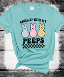 Chillin with my Peeps Racing Checkers, Easter Eggs Easter Rabbit, Funny Trending Easter Shirts