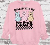 Chillin with my Peeps Racing Checkers, Easter Eggs Easter Rabbit, Funny Trending Easter Shirts