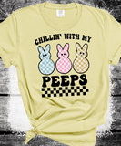 Chillin with my Peeps Racing Checkers, Easter Eggs Easter Rabbit, Funny Trending Easter Shirts