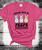 Chillin with my Peeps Racing Checkers, Easter Eggs Easter Rabbit, Funny Trending Easter Shirts