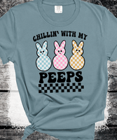 Chillin with my Peeps Racing Checkers, Easter Eggs Easter Rabbit, Funny Trending Easter Shirts