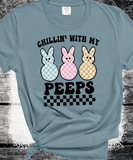 Chillin with my Peeps Racing Checkers, Easter Eggs Easter Rabbit, Funny Trending Easter Shirts