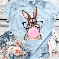 Comfort Color Colorblast Tie Dye Fun Bubble Blowing Bunny