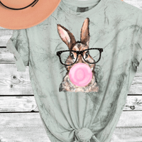 Comfort Color Colorblast Tie Dye Fun Bubble Blowing Bunny