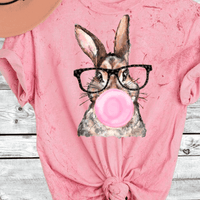 Comfort Color Colorblast Tie Dye Fun Bubble Blowing Bunny