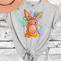 Comfort Color Colorblast Tie Dye Fun Bubble Blowing Bunny