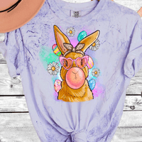 Comfort Color Colorblast Tie Dye Fun Bubble Blowing Bunny