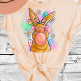 Comfort Color Colorblast Tie Dye Fun Bubble Blowing Bunny