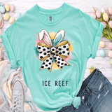 Happy Easter Bunny Ears polkadot Bow Shirt Cute Easter Sweatshirt Easter Day Gift Easter Shirts, Family Easter Shirts Matching Mom shirts
