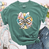 Happy Easter Bunny Ears polkadot Bow Shirt Cute Easter Sweatshirt Easter Day Gift Easter Shirts, Family Easter Shirts Matching Mom shirts