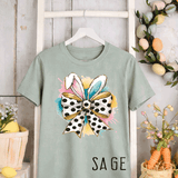 Happy Easter Bunny Ears polkadot Bow Shirt Cute Easter Sweatshirt Easter Day Gift Easter Shirts, Family Easter Shirts Matching Mom shirts