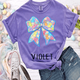 Easter Coquette Bow Sweatshirt Faux Yarn Pastel Bunny Shirts Peeps Bow Shirts
