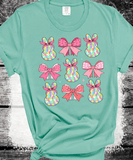 Coquette Bow Easter Day Shirt, Easter Bunny Shirt, Bunny Bow Shirt Easter Bunny Coquette Tee, Happy Easter Coquette Bow Tee, Cute Bunny Tee