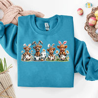 Happy Easter Highland Cow Shirt, Funny Cow Easter Sweatshirt, Retro Easter Farmlife Gift, Happy Easter Country Highland Cows