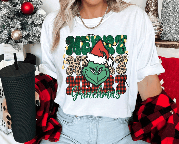 Merry Merry Merry GRINCHMAS Classic Christmas Family Movie Shirts Grinch Shirts Sweatshirts hoodie comfort colors