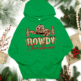 Comfort Color Howdy Christmas, Comfort Color Christmas, Howdy Christmas Shirt, Leopard Cowboy Hat Trees, Santa Cowboy Shirt