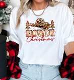 Comfort Color Howdy Christmas, Comfort Color Christmas, Howdy Christmas Shirt, Leopard Cowboy Hat Trees, Santa Cowboy Shirt