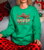 Comfort Color Howdy Christmas, Comfort Color Christmas, Howdy Christmas Shirt, Leopard Cowboy Hat Trees, Santa Cowboy Shirt