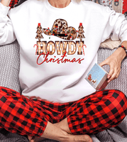 Comfort Color Howdy Christmas, Comfort Color Christmas, Howdy Christmas Shirt, Leopard Cowboy Hat Trees, Santa Cowboy Shirt