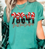 Custom Personalized Zip Code Small Town Christmas ~ Family Matching Shirts ~ Christmas Santa Shirts ~ Women's Kids Matching Comfort Colors shirts