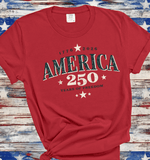 Comfort Colors 1776 - 2026 250 Anniversary July 4th Family matching Tee, 250 Years of Freedom 1776 - 2026 4th of July