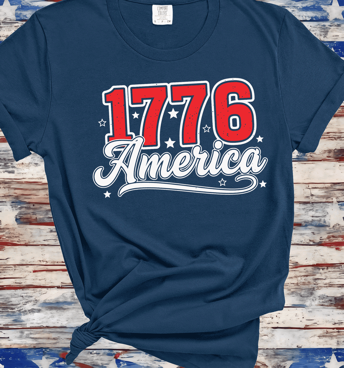 Comfort Colors 1776 America Red White Blue, USA 250th Anniversary Shir ...