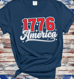 Comfort Colors 1776 America Red White Blue, USA 250th Anniversary Shirts, 250 Years of Freedom 1776 - 2026 4th of July