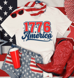 Comfort Colors 1776 America Red White Blue, USA 250th Anniversary Shirts, 250 Years of Freedom 1776 - 2026 4th of July