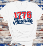 Comfort Colors 1776 America Red White Blue, USA 250th Anniversary Shirts, 250 Years of Freedom 1776 - 2026 4th of July