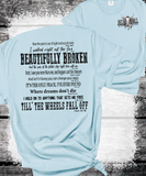 Comfort Colors®  Beautifully Broken Country Music-Inspired Jelly Roll Lyrics, Country Music, Drug and Alcohol Recovery, Mental Health Recovery