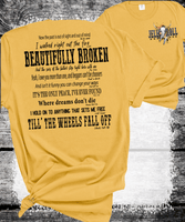 Comfort Colors®  Beautifully Broken Country Music-Inspired Jelly Roll Lyrics, Country Music, Drug and Alcohol Recovery, Mental Health Recovery