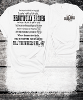 Comfort Colors®  Beautifully Broken Country Music-Inspired Jelly Roll Lyrics, Country Music, Drug and Alcohol Recovery, Mental Health Recovery